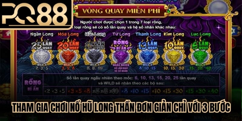 Tham gia chơi Nổ hũ Long Thần đơn giản chỉ với 3 bước