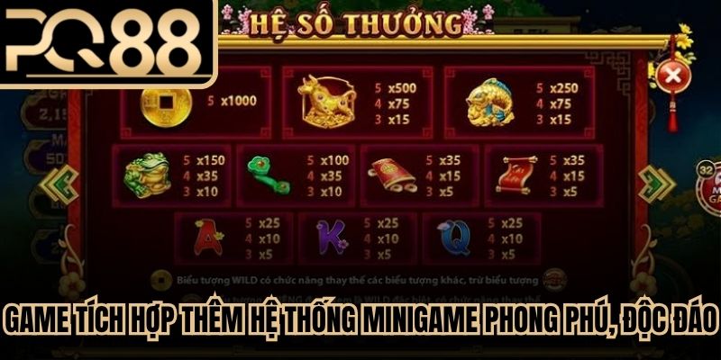 Game tích hợp thêm hệ thống minigame phong phú, độc đáo